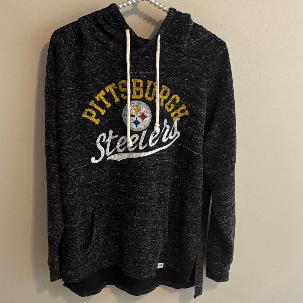 Fanatics Pittsburgh Steelers Lightweight Hoodie Women’s Size L Gray Pullover